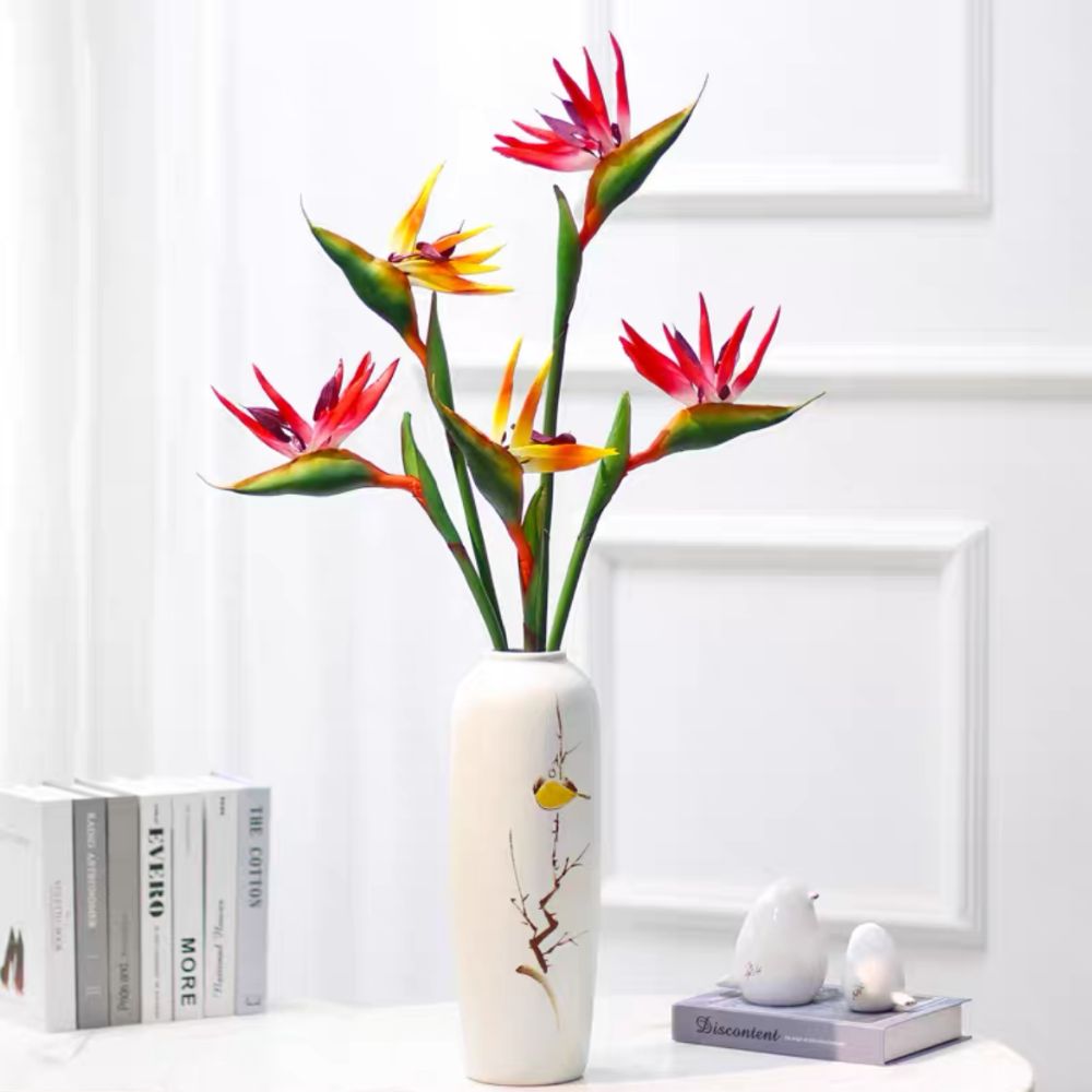 Bird Paradise Strelitzia - Sztuczne kwiaty strelitzii z długim łodygiem,