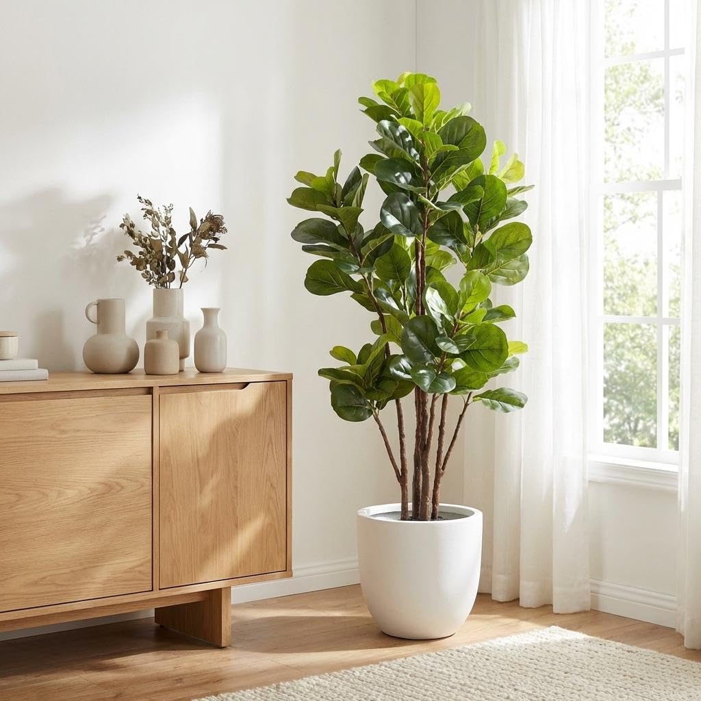 Ficus Lyrata Tree - Sztuczny figowiec lirolistny, 150 cm, sztuczne