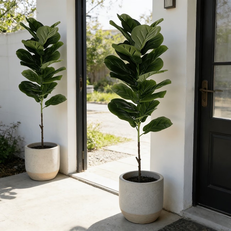 Ficus Lyrata Tree - 1 szt. 100cm Sztuczny Ficus Lyrata,