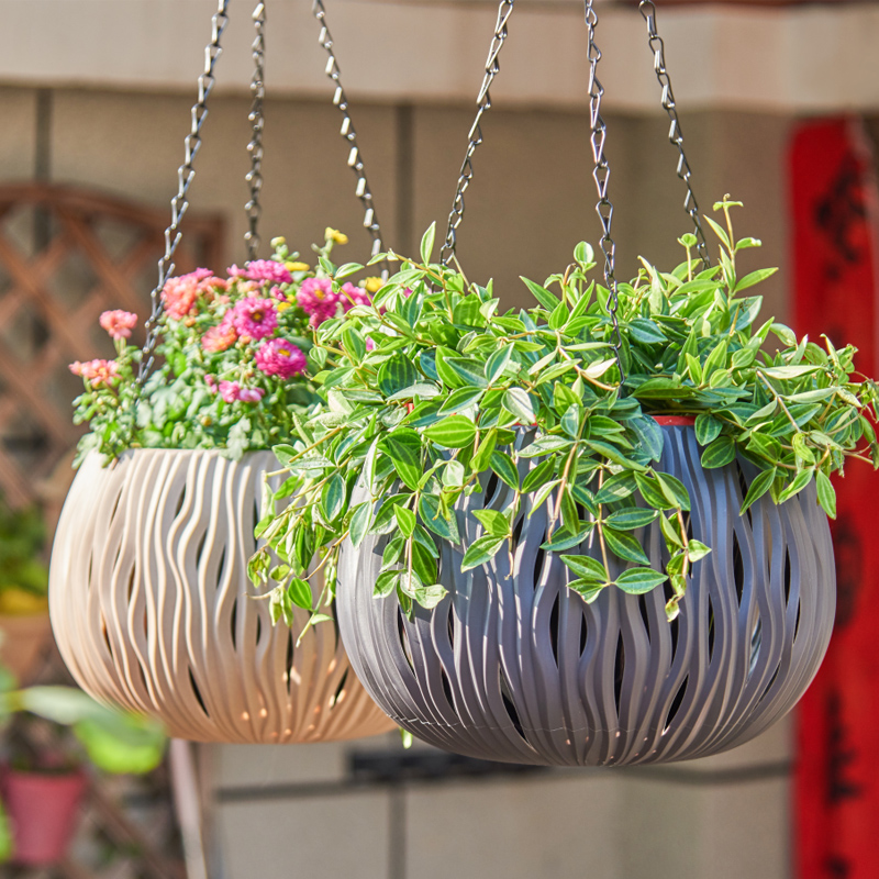 Spider Plant Hanging - Donica wisząca, plastikowa, o niestandardowym kształcie,