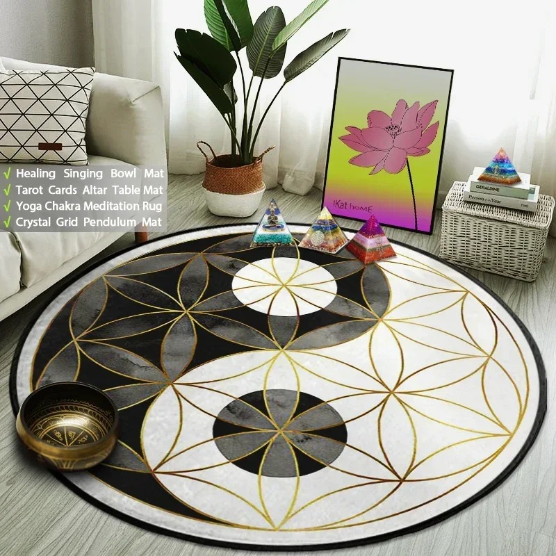 Okrągły dywan Yin Yang Taiji K – Maranta Prayer Plant recenzja i cena